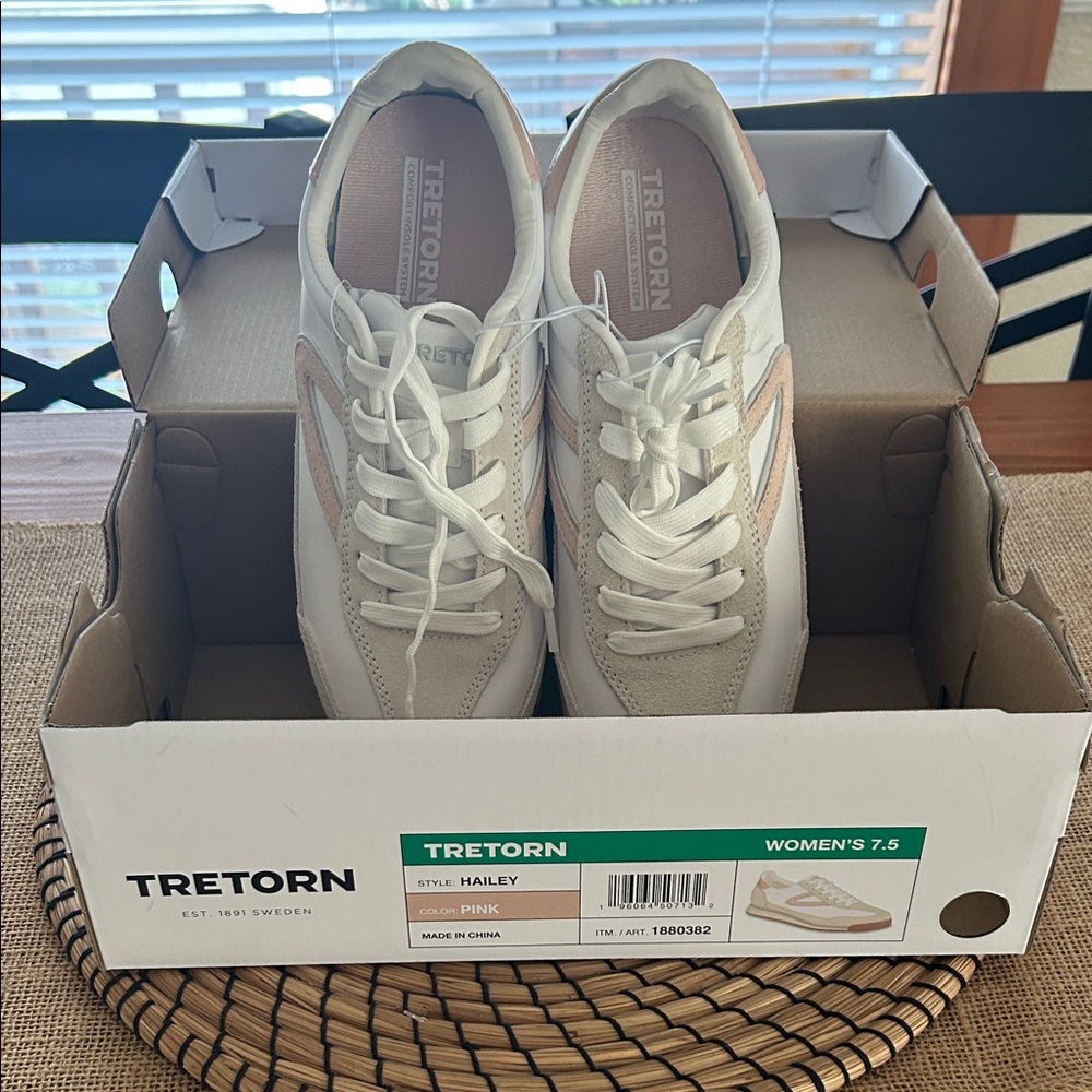 Tretorn Women's Hailey Sneakers - White and Pink